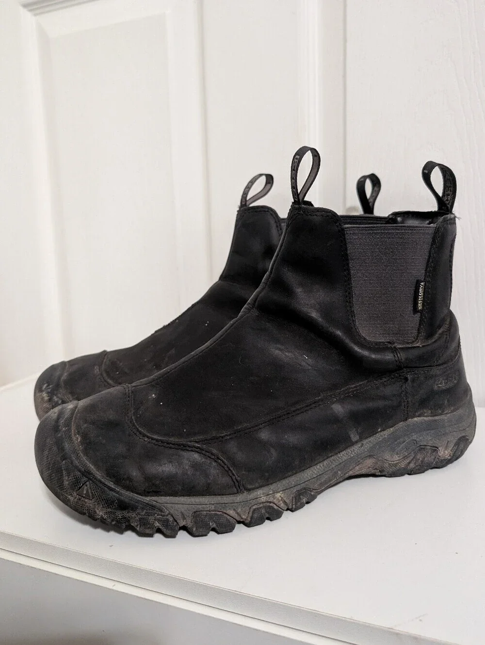 Keen Anchorage III Mens Boots Black Waterproof Shoes Leather Size 10.5 EUR 44